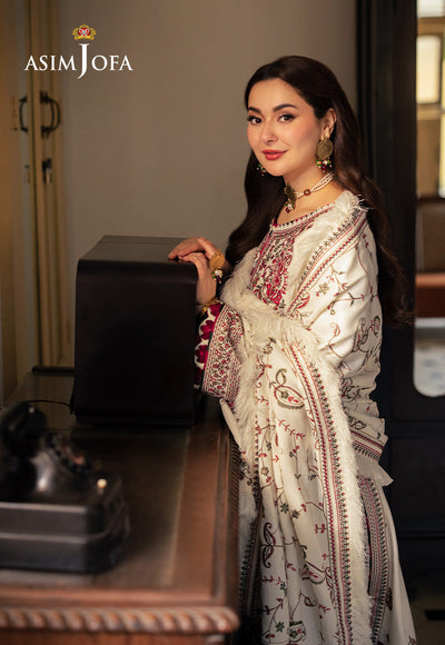 Lawn-3PC Embroidered Shirt With Digital Printed Jauqard Dupatta-5051