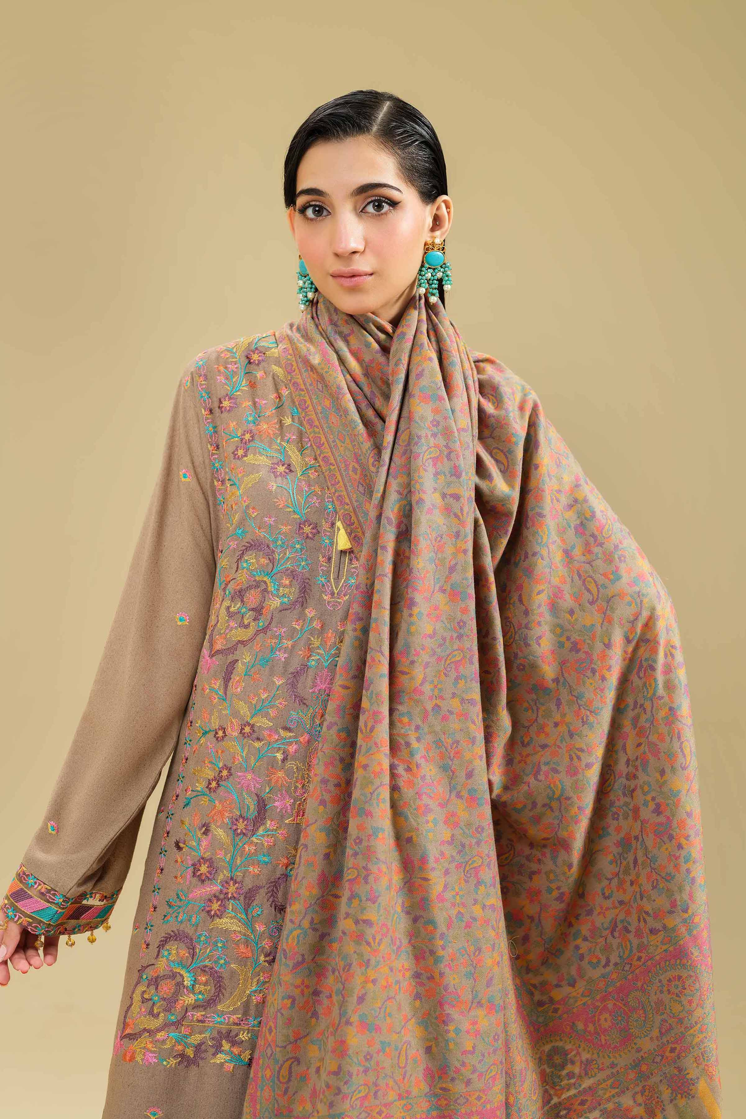 Lawn-3PC Embroidered Shirt With Digital Printed Jauqard Dupatta-5153
