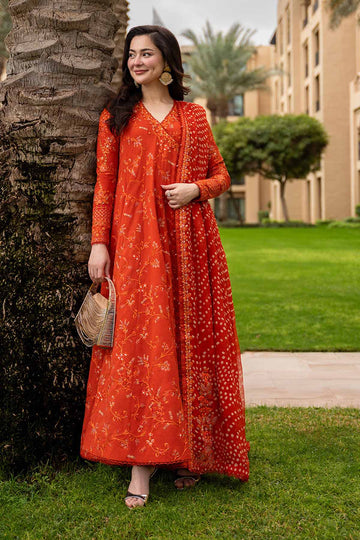 Lawn-3PC Sequence Embroidered With Digital Printed Jacquard Dupatta-5301