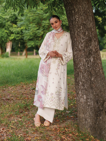 Lawn-3PC Embroidered With Digital Printed Jacquard Dupatta-5158